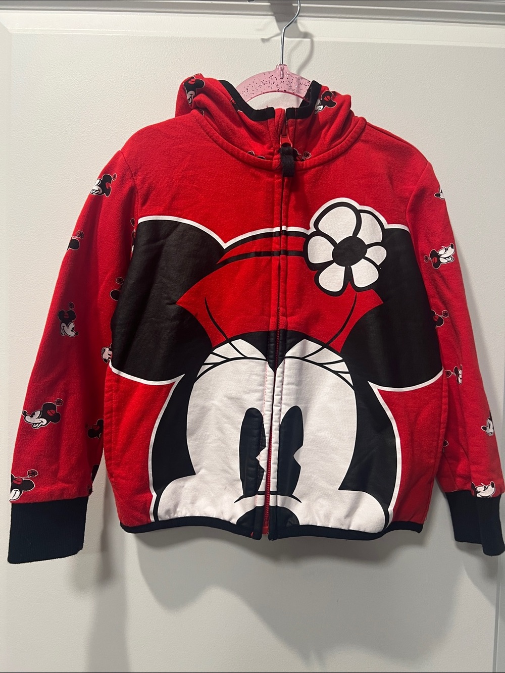 Disney, Red & Black Character Zip Hoodie 100% cotton - Picture 2 of 8